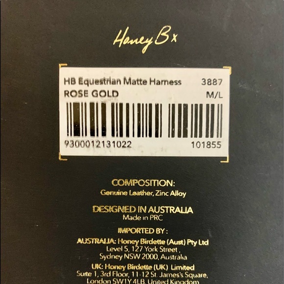 Honey Birdette EQUESTRIAN HARNESS (M/L) - Picture 12 of 16